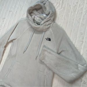 The North Face Ballerine Cowl neck White Raschel Fleece Hoodie Women’s Size S